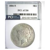 1934-S Peace AU58 LISTS $2200
