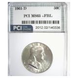1961-D Franklin MS65+ FBL LISTS $900