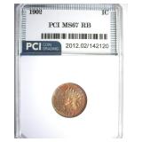 1902 Cent MS67 RB LISTS $1050 IN 66+RB