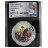 2022 S$2 NGC MS70 Life of Roosevelt Rough Riders