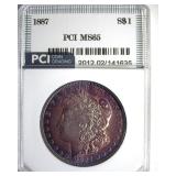 1887 Morgan PCI MS65 Fantastic Color