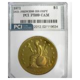 1871 Dollar PCI PR69 CAM Indian Princess Br Copy