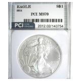 2014 Silver Eagle PCI MS70