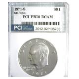 1971-S Silver Ike PR70 DCAM LISTS $475