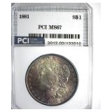 1881 Morgan MS67 LISTS $17500