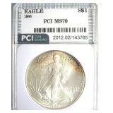 1986 Silver Eagle MS70 LISTS $1000