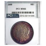 1889 Morgan PCI MS65 Golden Purple