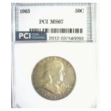 1963 Franklin MS67 LISTS $1250 IN 66+