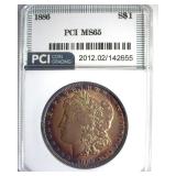 1886 Morgan PCI MS65 Great Color
