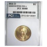 2015-D Pos A $1 Eisenhower PCI MS69