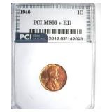 1946 Cent MS66+ RD LISTS $165