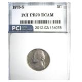 1973-S Nickel PR70 DCAM LISTS $4250