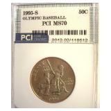 1995-S 50c Olympic Baseball PCI MS70