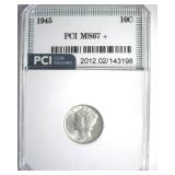 1945 Dime MS67+ LISTS $1000