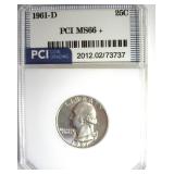 1961-D Quarter MS66+ LISTS $575
