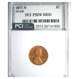1977-S Cent PR70 DCAM RD LISTS $1800