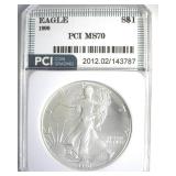 1990 Silver Eagle MS70 LISTS $3850