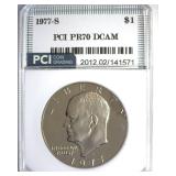 1977-S Ike PR70 DCAM LISTS $375