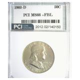 1962-D Franklin MS66+ FBL LISTS $8500