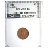 1932 Cent PCI MS65 RB Canada