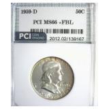 1959-D Franklin MS66+ FBL LISTS $950