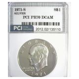 1971-S Silver Ike PR70 DCAM LISTS $475