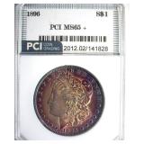 1896 Morgan PCI MS65+ Impressive Color