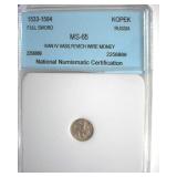 1533-1584 Kopek NNC MS65 Russia Wire Money