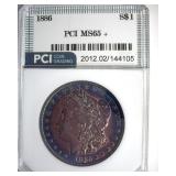 1886 Morgan PCI MS65+ Outstanding Color