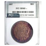 1887 Morgan PCI MS65+ Golden Purple