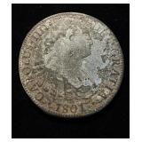 1801 8 Reales Silver Crown China Chopmarks