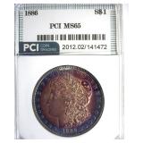 1886 Morgan PCI MS65 Impressive Color