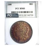 1896 Morgan PCI MS65 Wonderful Toning