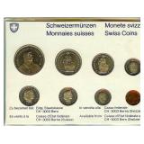 1977 1 Rappen-5 Franc BU Coin Set Switzerland