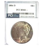1934-D Peace MS65+ LISTS $3500