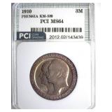 1910 3 Mark PCI MS64 Prussia KM 530