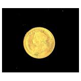 1889 8kt Gold Token Great Britain 0.13 Gr 10mm