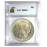 1923 Peace ICG MS66+ LISTS $850
