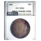 1886 Morgan PCI MS65 Fantastic Color