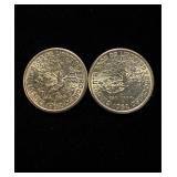 1952 Cuba 10 Centavos 50th Anniv Silver BU 2pcs
