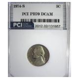 1974-S Nickel PR70 DCAM LISTS $2600