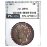 1922 Peace MS66 LISTS $600