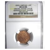 1890 1/4P NGC MS64 RB Great Britain