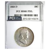 1953-D Franklin MS66 FBL LISTS $435