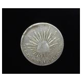 1870-GaIC 8 Reales Mexico Scarce Early Date