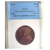 1919-C Rupee NNC MS65 India