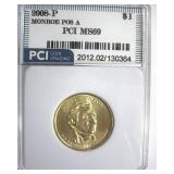 2008-P Pos A $1 Monroe PCI MS69