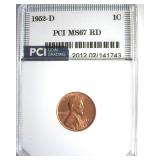 1952-D Cent MS67 RD LISTS $250