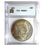 1923 Peace ICG MS66+ LISTS $850
