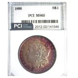 1896 Morgan PCI MS65 Great Color